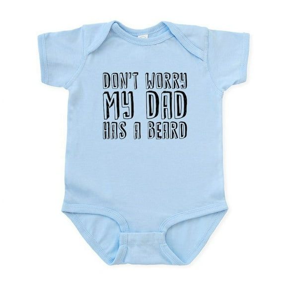 CafePress - Dont Worry My Dad Has A Beard Body Suit - Baby Light Bodysuit, Size Newborn - 24 Months
