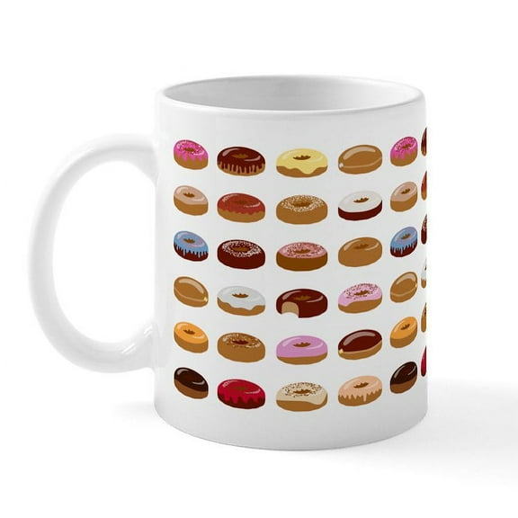 CafePress - Donut Lot Mug - 11 oz Ceramic Mug - Novelty Coffee Tea Cup