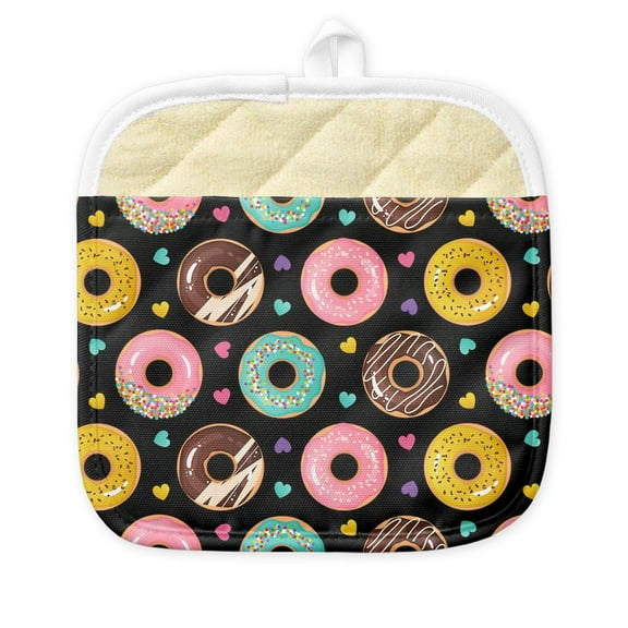 CafePress - Donut Pattern - Pot Holder with Printed Design, 9"x9"