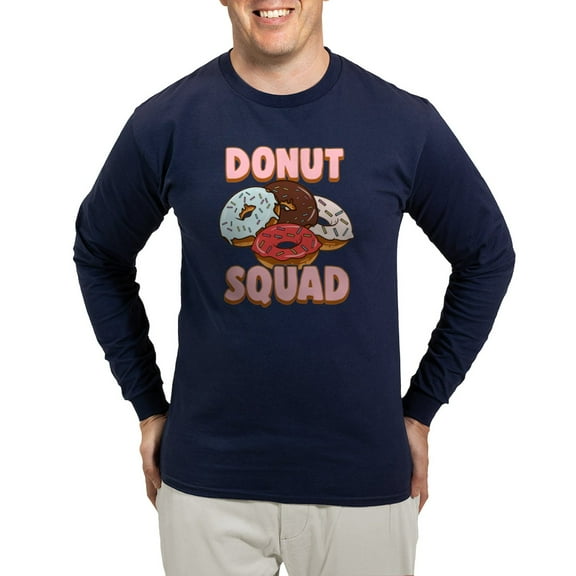 CafePress - Donut Squad Donut Lover Breakf Long Sleeve T Shirt - Long Sleeve Dark T-Shirt