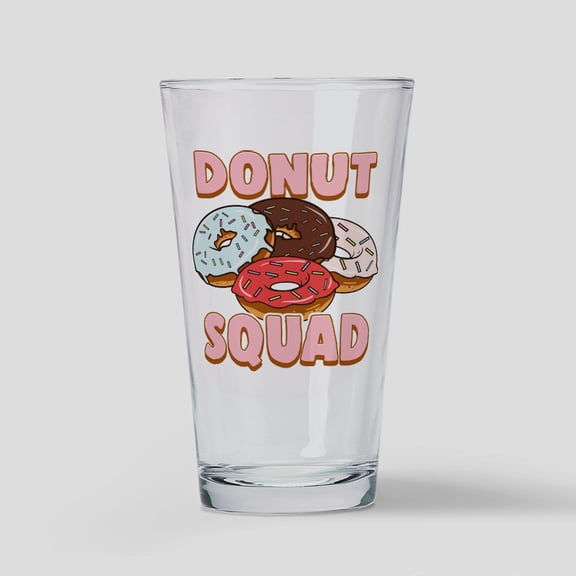 CafePress - Donut Squad Donut Lover Breakfast F - Pint Glass, Drinking Glass, 16 oz. CafePress