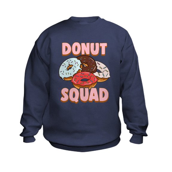 CafePress - Donut Squad Donut Lover Breakfast Food Sweatshirt - Kids Sweatshirt, Youth Crew Neck Sweatshirt