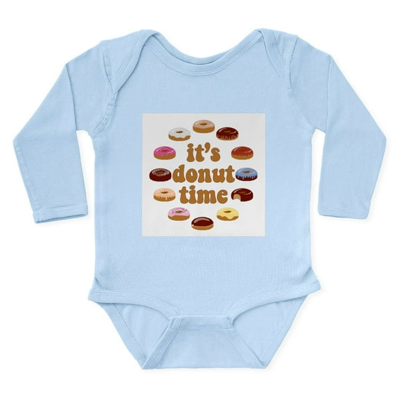 CafePress - Donuttime Body Suit - Long Sleeve Cotton Baby Bodysuit