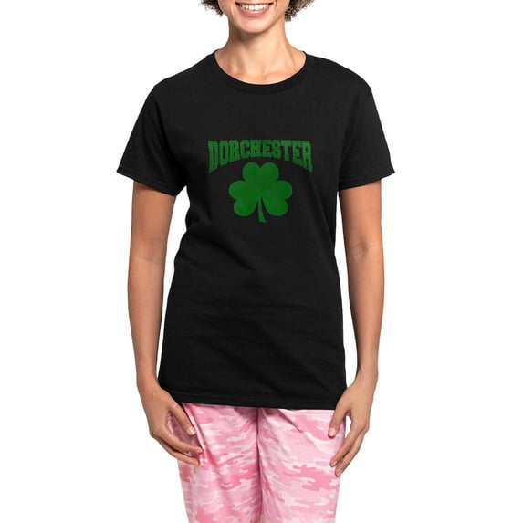 CafePress - Dorchester Irish Women's Dark Pajamas - Women's Short Sleeve Print T-Shirt and Pants Dark Cotton Pajama Set