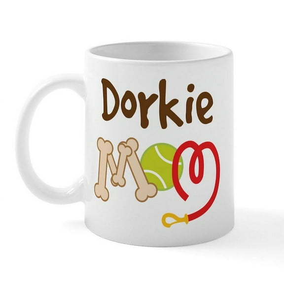 CafePress - Dorkie Dog Mom Mug - 11 oz Ceramic Mug - Novelty Coffee Tea Cup