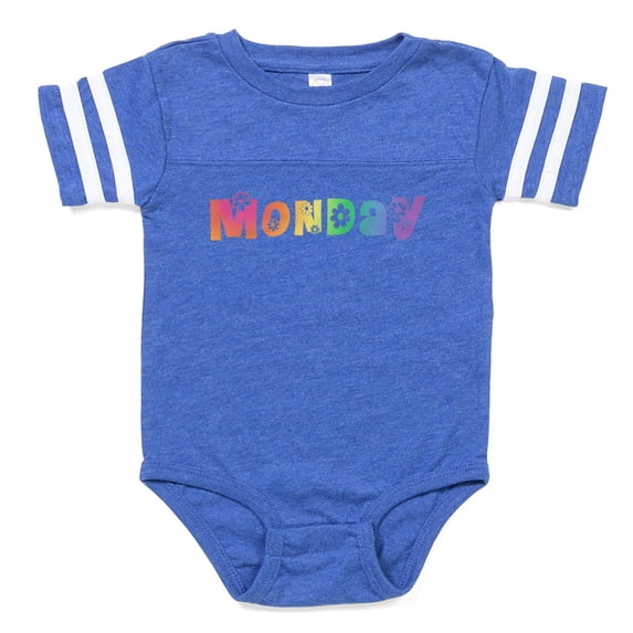 CafePress - Dotw Pastel Monday - Cute Infant Baby Football Bodysuit