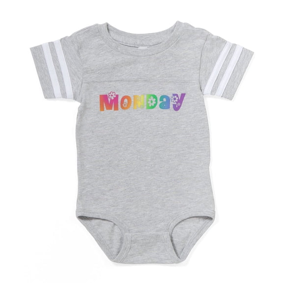 CafePress - Dotw Pastel Monday - Cute Infant Baby Football Bodysuit