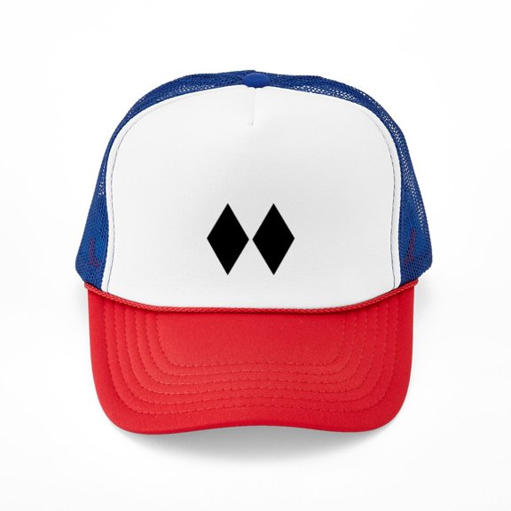 CafePress - Double Diamond Ski - Adjustable Unisex Printed Trucker Hat with Mesh Back