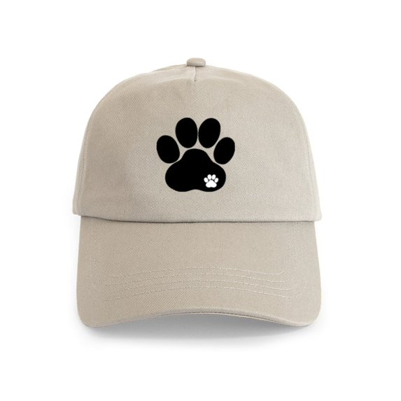 CafePress - Double Paw Cap - Adjustable 100% Brushed Unisex Casual Cotton Baseball Cap, Beige, 1