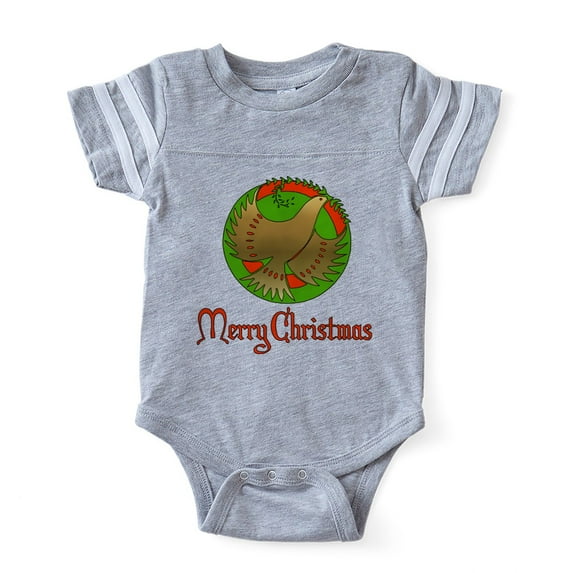 CafePress - Dove Christmas Bulb - Cute Infant Baby Football Bodysuit