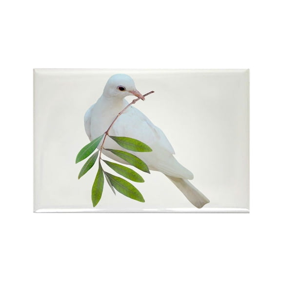 CafePress - Dove Olive Branch - Rectangle Magnet, 2"x3" Refrigerator Magnet