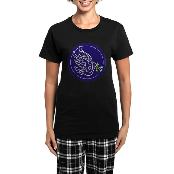 CafePress - Dove Pajamas - Women's Short Sleeve Print T-Shirt and Pants Dark Cotton Pajama Set