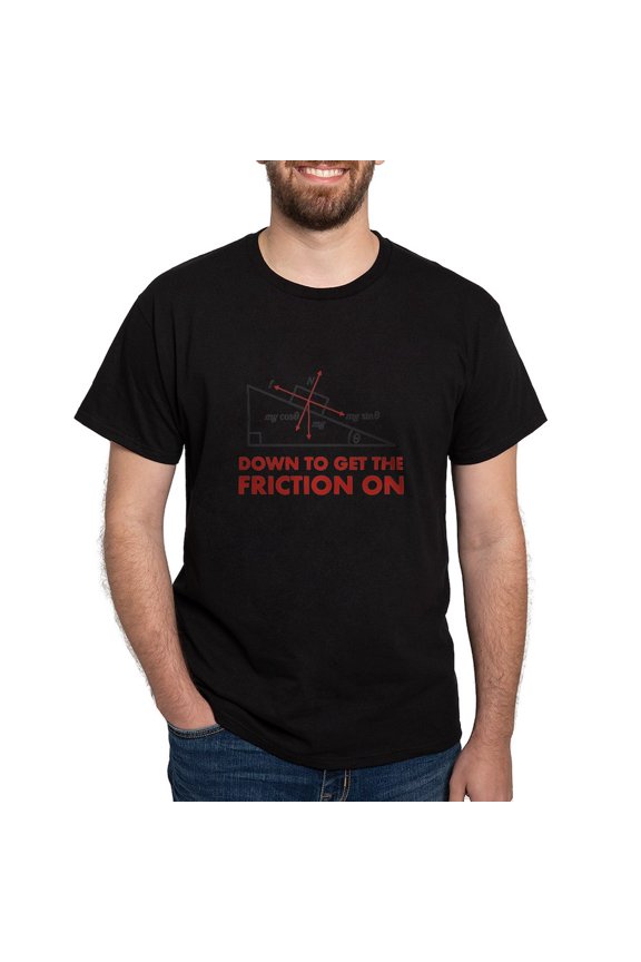 - Down To Get The Friction On Physics Diagram T Shir - Men's Classic Graphic Cotton T-Shirt