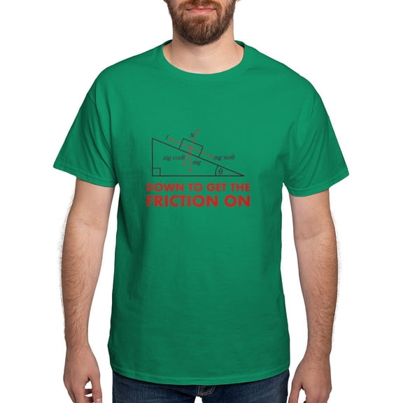 CafePress - Down To Get The Friction On Physics Diagram T Shir - Men's Classic Graphic Cotton T-Shirt