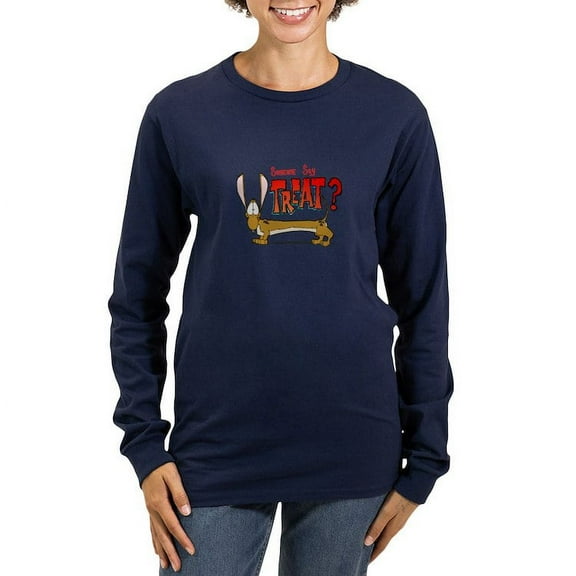 CafePress - Doxy Treat Long Sleeve T Shirt - Women's Long Sleeve Graphic Tee Casual Fit