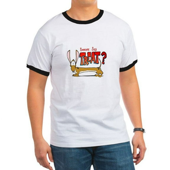 CafePress - Doxy Treat T Shirt - 100% Cotton Ringed T-Shirt
