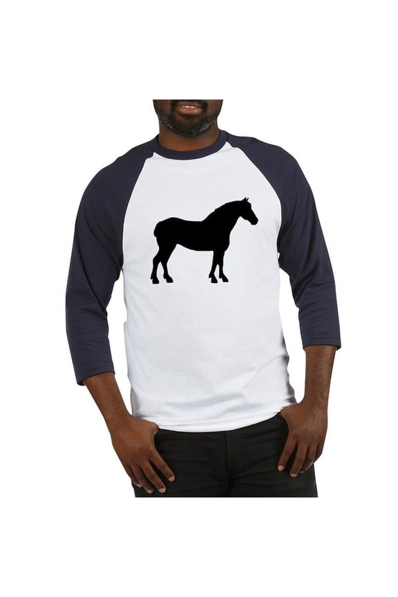 - Draft Horse Baseball Tee - Cotton Baseball Jersey, 3/4 Raglan Sleeve Shirt