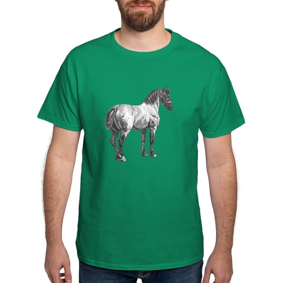 CafePress - Draft Horse Dark T Shirt - Men's Classic Graphic Cotton T-Shirt