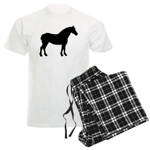 CafePress - Draft Horse Men's Light Pajamas - Men's Light Loose Fit Cotton Pajama Set