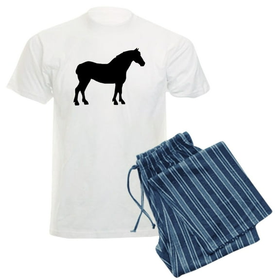 CafePress - Draft Horse Men's Light Pajamas - Men's Light Loose Fit Cotton Pajama Set