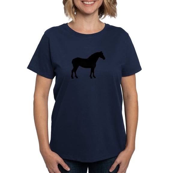 CafePress - Draft Horse Women's Classic T Shirt - Women's Traditional Fit Dark T-Shirt