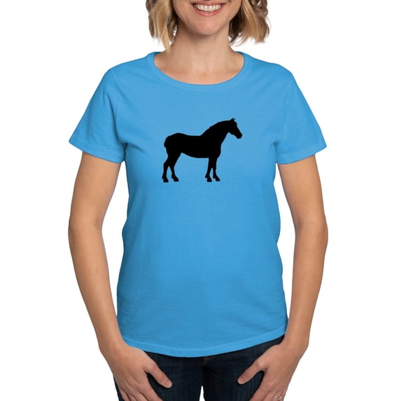 CafePress - Draft Horse Women's Classic T Shirt - Women's Traditional Fit Dark T-Shirt
