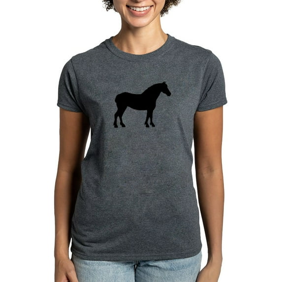 CafePress - Draft Horse Women's Classic T Shirt - Women's Traditional Fit Dark T-Shirt