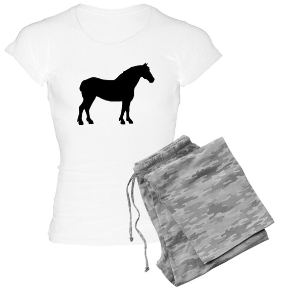 CafePress - Draft Horse Women's Light Pajamas - Women's Short Sleeve Print T-Shirt and Pants Light Cotton Pajama Set