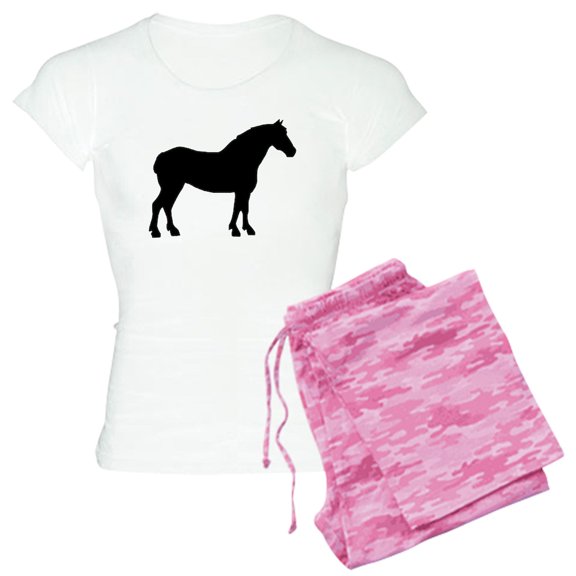 CafePress - Draft Horse Women's Light Pajamas - Women's Short Sleeve Print T-Shirt and Pants Light Cotton Pajama Set
