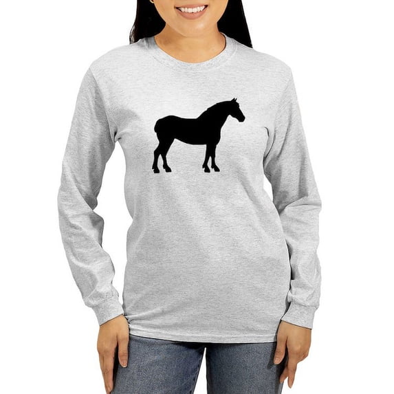 CafePress - Draft Horse Women's Long Sleeve T Shirt - Women's Long Sleeve Graphic Casual T-Shirt