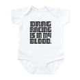 thumbnail image 1 of CafePress - Drag Racing Tire Infant Bodysuit - Baby Light Bodysuit, Size Newborn - 24 Months, 1 of 4