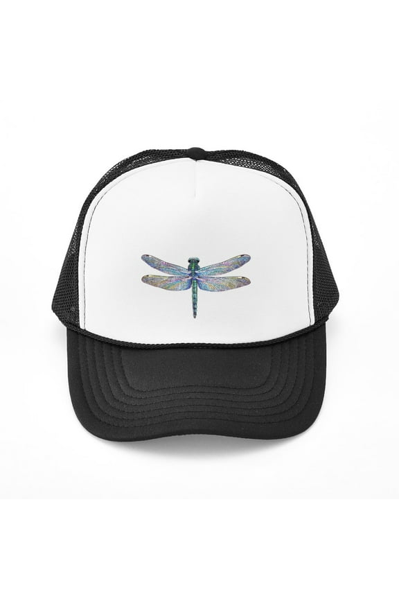 - Dragonfly - Adjustable Unisex Printed Trucker Hat with Mesh Back