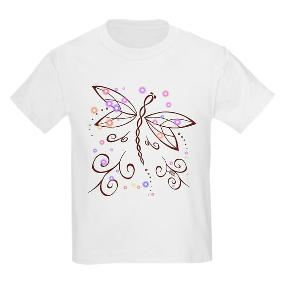 CafePress - Dragonfly Daydream Kids Light T Shirt - Light T-Shirt Kids XS-XL