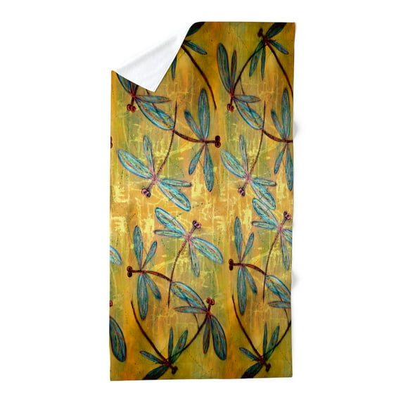 CafePress - Dragonfly Golden Haze - Large Beach Towel, Soft 30"x60" Towel with Unique Design