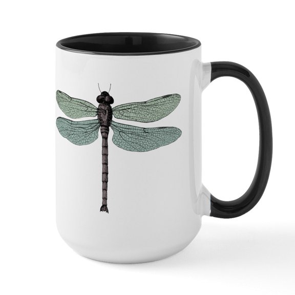 CafePress - Dragonfly Large Mug - 15 oz Ceramic Large White Novelty Mug