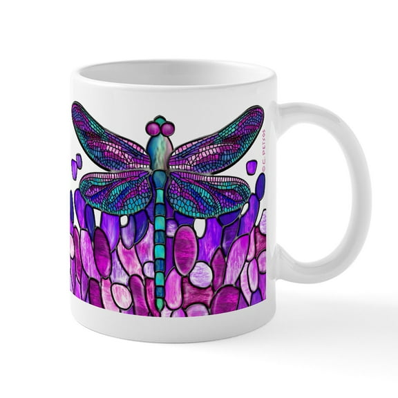 CafePress - Dragonfly Mug Mugs - 11 oz Ceramic Mug - Novelty Coffee Tea Cup