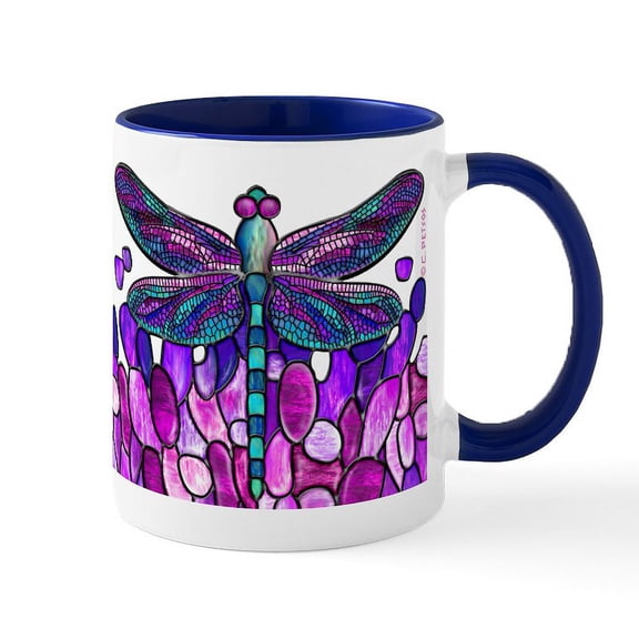 CafePress - Dragonfly Mug Mugs - 11 oz Ceramic Mug - Novelty Coffee Tea Cup