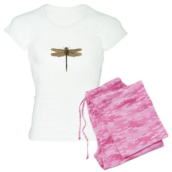 CafePress - Dragonfly Vintage Pajamas - Women's Light Pajamas