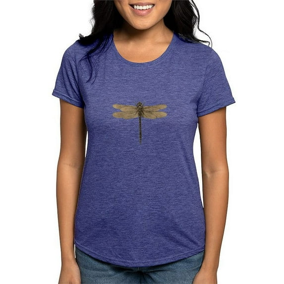 CafePress - Dragonfly Vintage Women's Deluxe T Shirt - Womens Tri-blend T-Shirt