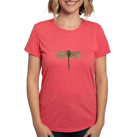 CafePress - Dragonfly Vintage Women's Deluxe T Shirt - Womens Tri-blend T-Shirt