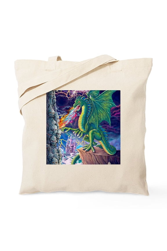 - Dragons Lair Tote Bag - Unisex Canvas Tote Bag, Beige, 1-Piece
