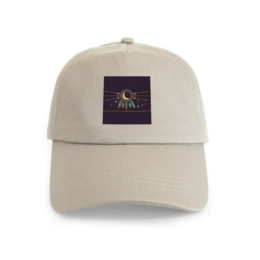 CafePress - Dreamcatcher Moon Cap - Adjustable 100% Brushed Unisex Cotton Baseball Cap, Beige, 1