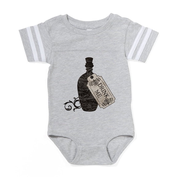CafePress - Drink Me Bottle_Worn - Cute Infant Baby Football Bodysuit