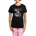 thumbnail image 1 of CafePress - Drink Wine And Pet My Poodle Dog T Shirt Pajamas - Women's Short Sleeve Print T-Shirt and Pants Dark Cotton Pajama Set, 1 of 7