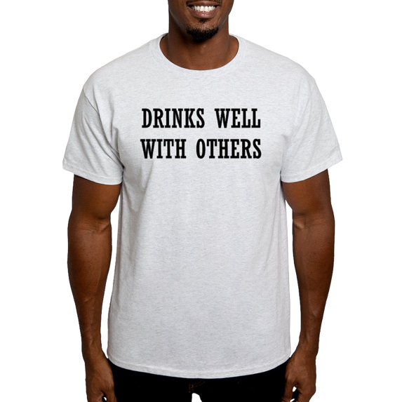 CafePress - Drinks Well With Others T Shirt - Men's Classic Graphic T-Shirt