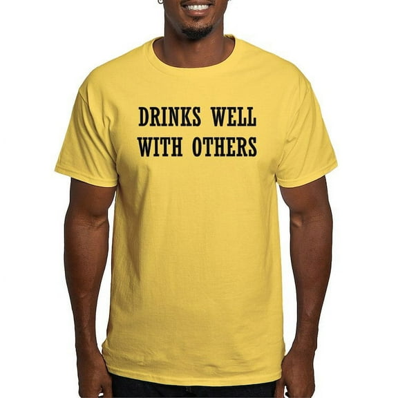 CafePress - Drinks Well With Others T Shirt - Men's Classic Graphic T-Shirt
