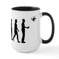thumbnail image 1 of CafePress - Drone Evolution 15 Oz Ceramic Mug - 15 oz Ceramic Large White Novelty Mug, 1 of 4