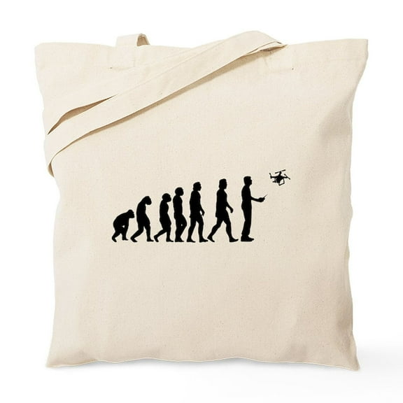 CafePress - Drone Evolution Tote Bag - Unisex Canvas Tote Bag, Beige, 1-Piece