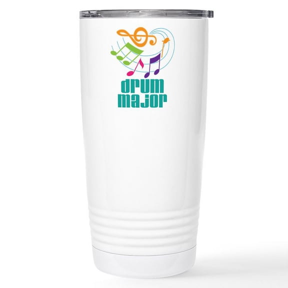 CafePress - Drum Major Sideways Dk Mugs - Insulated Stainless Steel Travel Tumbler 20 oz.