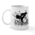thumbnail image 1 of CafePress - Drum Set Graffiti Mug - 11 oz Ceramic Mug - Novelty Coffee Tea Cup, 1 of 3